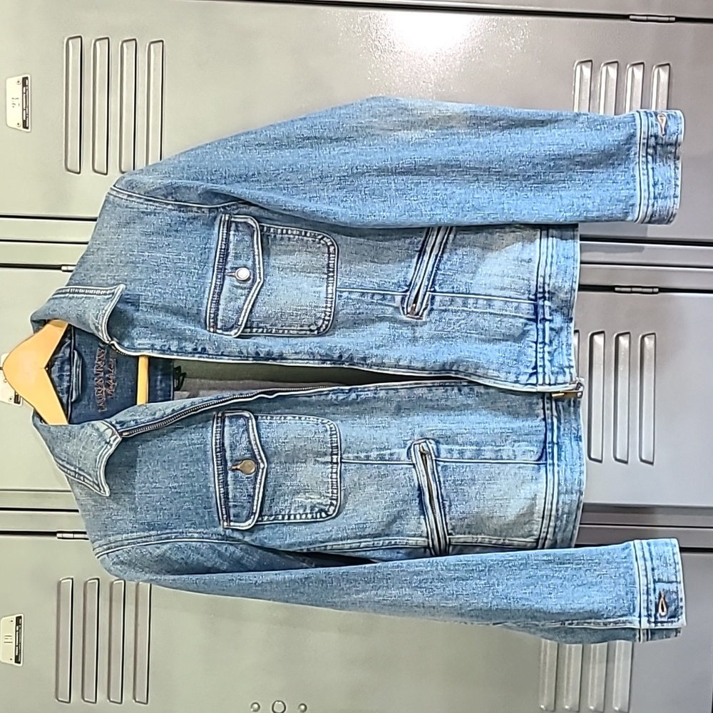 Lauren Jean's Co. By Ralph Lauren Denim Zip-Up Jacket Size Large